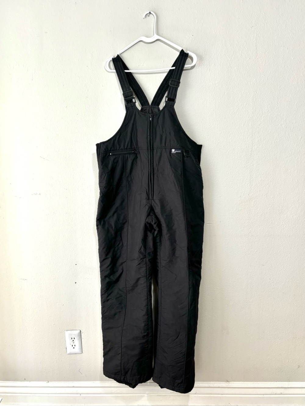 SkiGear Overalls Black Snow Ski Winter Bibs Pants Mens 2XL Adjustable Straps